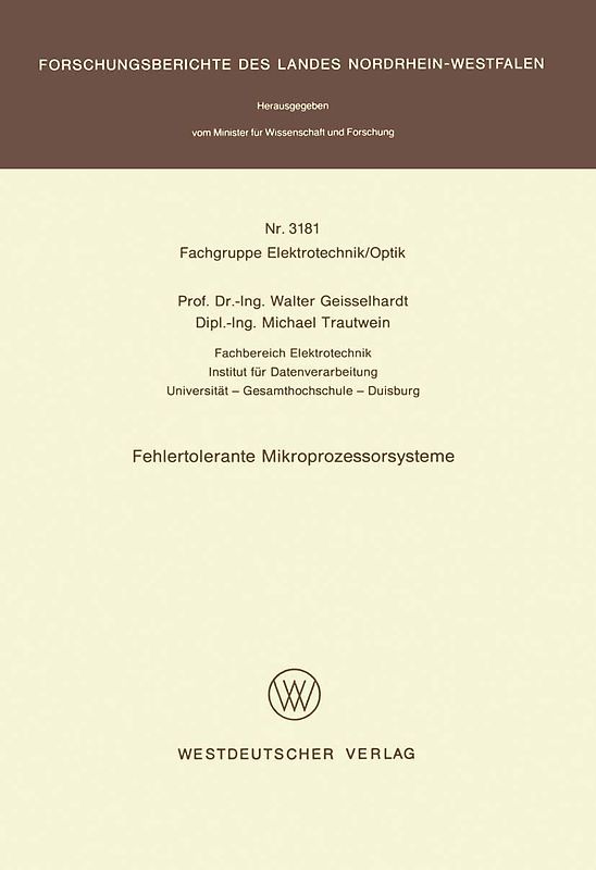 Fehlertolerante Mikroprozessorsysteme