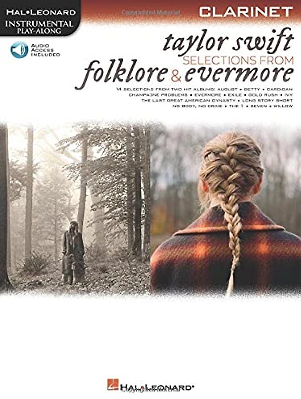 Taylor Swift - Selections from Folklore & Evermore: Clarinet Play-Along Book with Online Audio