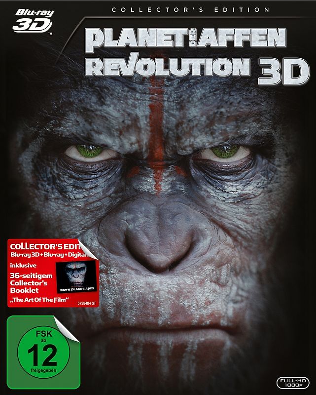 Planet der Affen - Revolution 3D [inkl. Booklet, 2 Discs] 3D Blu-ray Disc