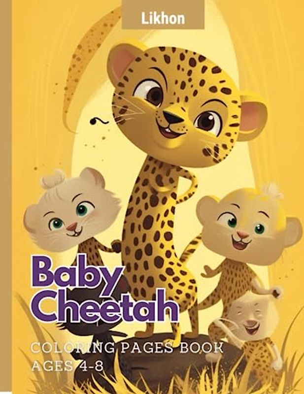 Likhon Baby Cheetah Coloring Pages Book Ages 4-8