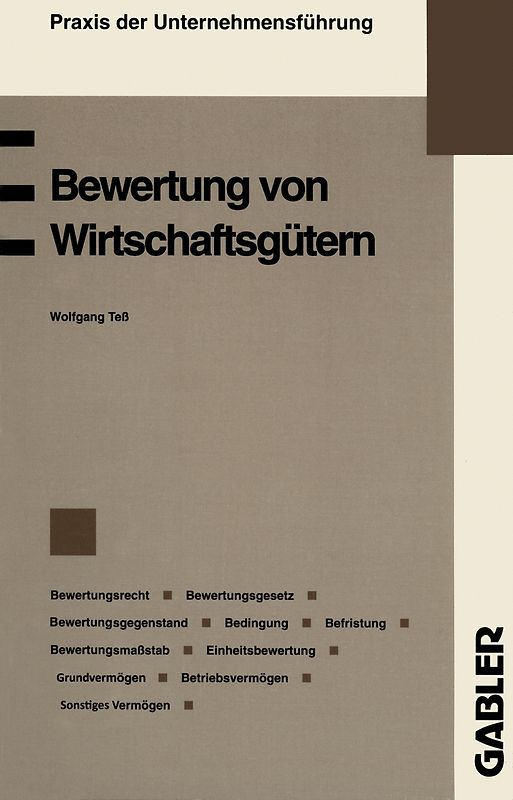 Bewertung von Wirtschaftsgütern