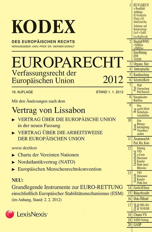 KODEX Europarecht - Verfassungsrecht der Europäischen Union