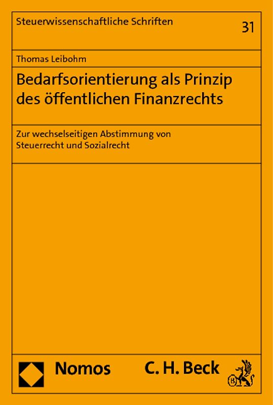 Bedarfsorientierung als Prinzip des öffentlichen Finanzrechts