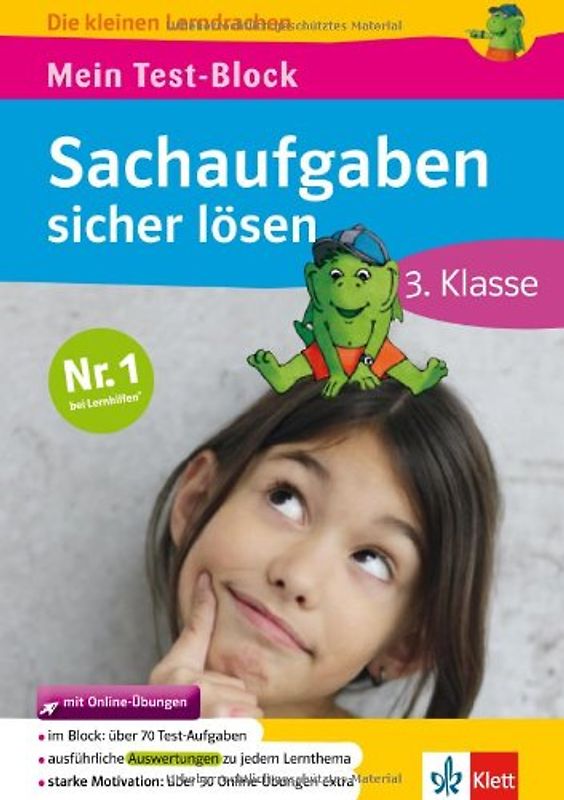 Mein Test-Block Sachaufgaben sicher lösen mit Online-Übungen 3. Klasse