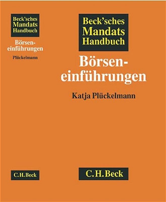 Beck'sches Mandatshandbuch Börseneinführungen