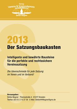 Der Satzungsbaukasten 2013