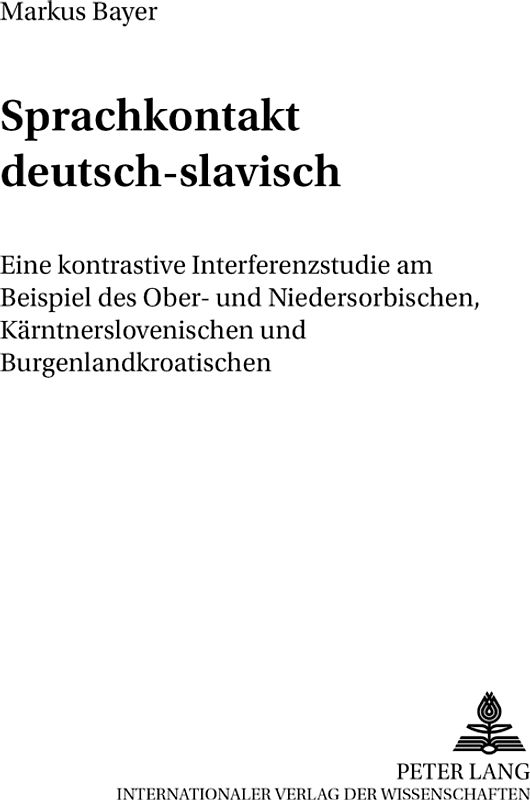 Sprachkontakt deutsch-slavisch