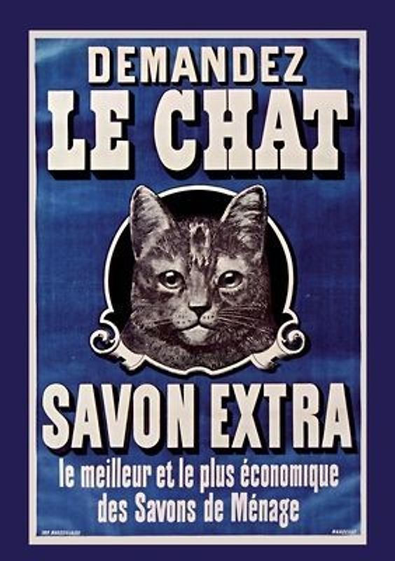 Carnet Blanc: Le Chat, Savon Extra, Affiche, 1895