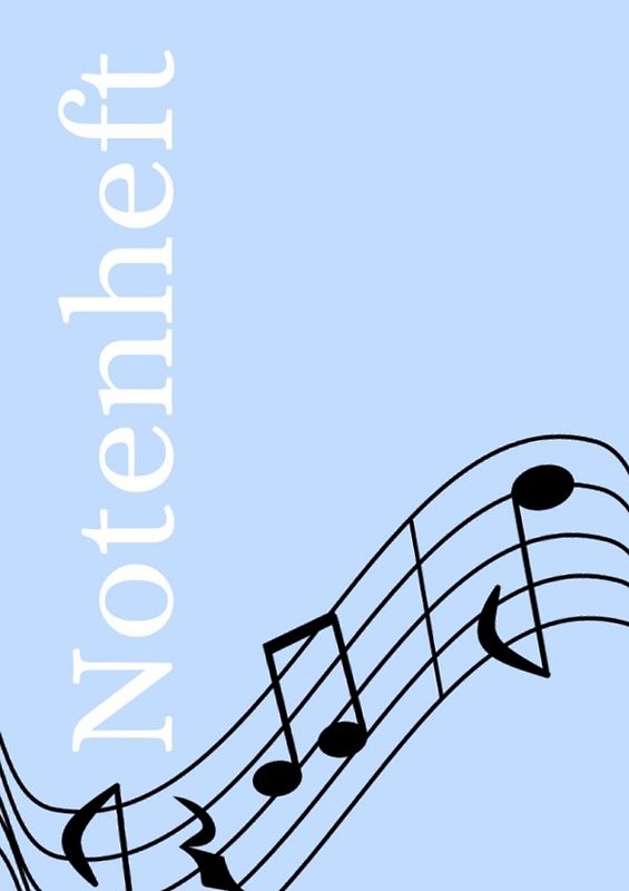 Notenheft: DIN A4 Notenlinienheft | 30 Seiten mit 12 Notenzeilen / Systeme pro Blatt | Papier 90g/m² | Musikheft mit Notenlinien