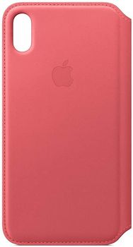 Apple folio en cuir rose pivoine pour iPhone XS Max