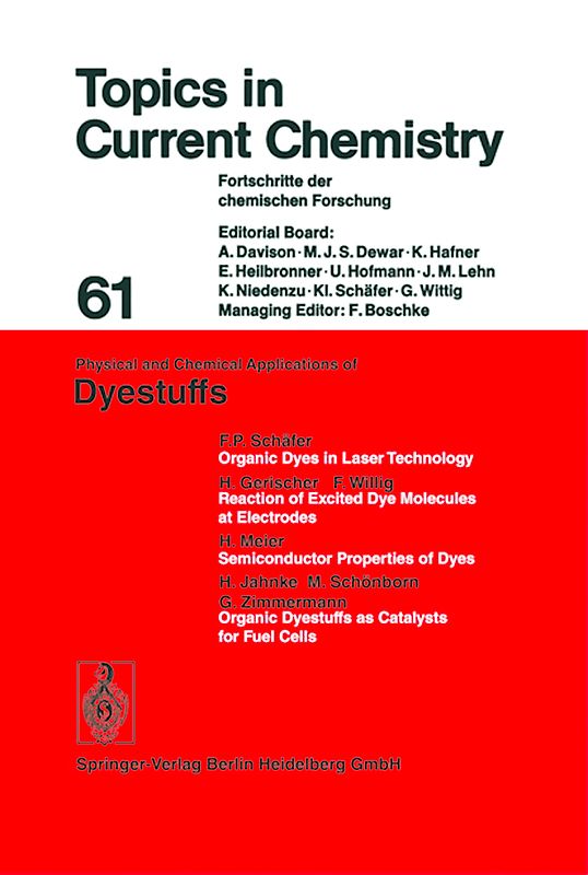 Physical and Chemical Applications of Dyestuffs