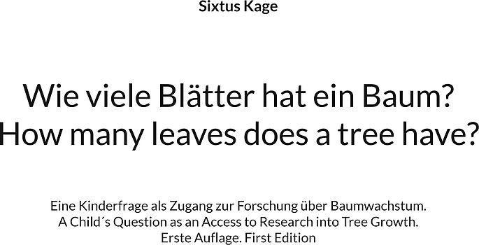 Wie viele Blätter hat ein Baum? How many leaves does a tree have?