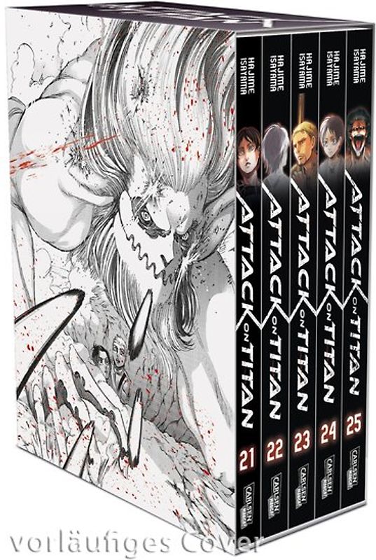 Attack on Titan, Bände 21-25 im Sammelschuber mit Extra