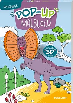 Pop-up Malblock. Dinosaurier