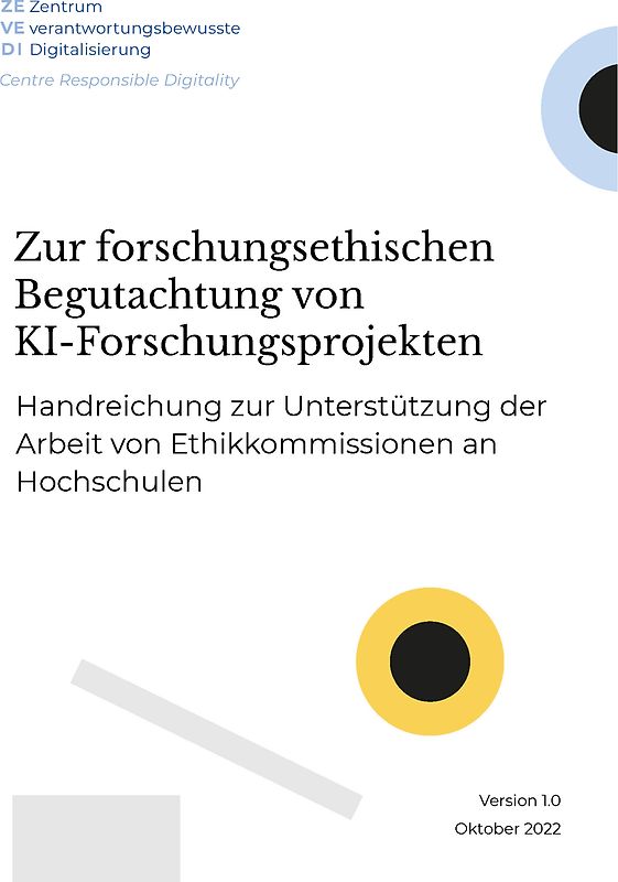 Zur forschungsethischen Begutachtung von KI-Forschungsprojekten