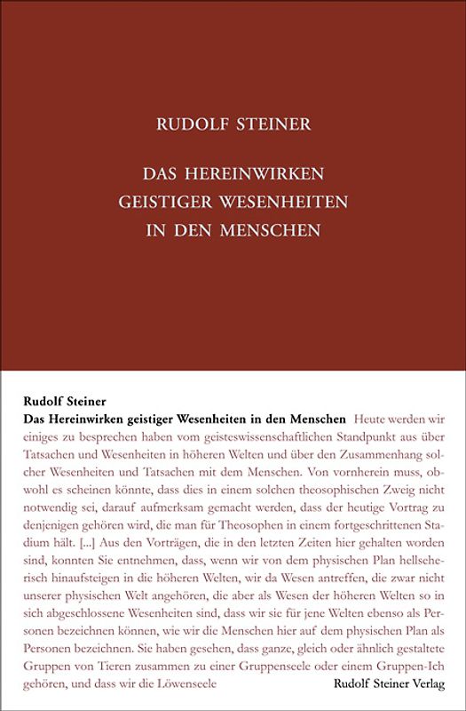 Das Hereinwirken geistiger Wesenheiten in den Menschen