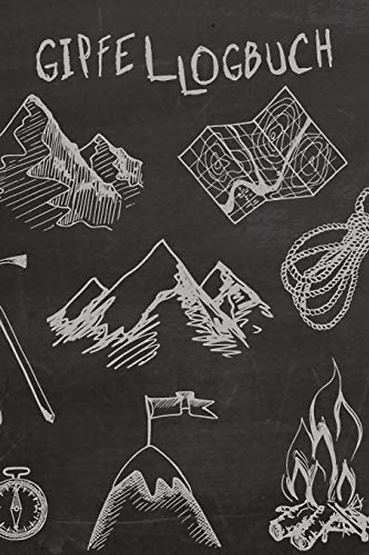 Gipfel Logbuch: Berg-Wandertagebuch zum Selberschreiben | Vorgedruckte Seiten zum Ausfüllen und Eintragen | A5 in Tafel-Optik