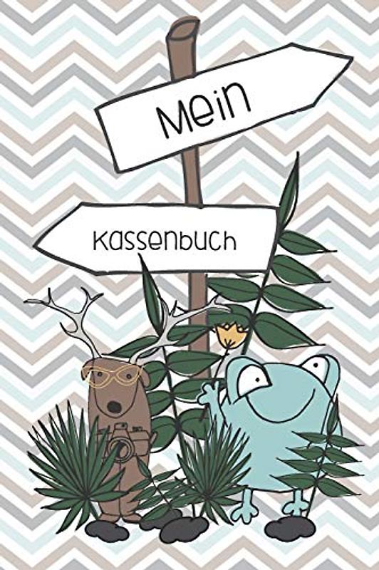 Mein Kassenbuch: einfaches Kassenbuch für Kinder - Einnahmen Ausgaben Übersicht - Erlerne den Umgang mit Geld - Tiere grau - Geschenkbuch – 120 Seiten - ca. DIN A5
