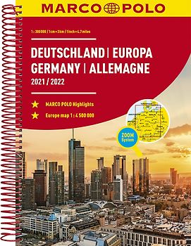 MARCO POLO Reiseatlas 2021/2022 Deutschland 1:300.000