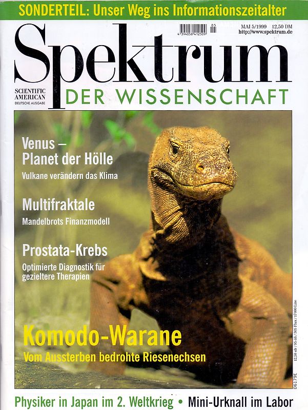 Spektrum der Wissenschaft 5/1999: Physiker in Japan im 2. Weltkrieg, Mini-Urknall im Labor [Broschiert]