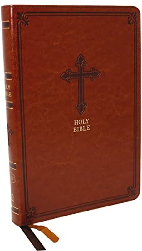 KJV, Thinline Bible, Large Print, Leathersoft, Brown, Red Letter, Comfort Print: Holy Bible, King James Version