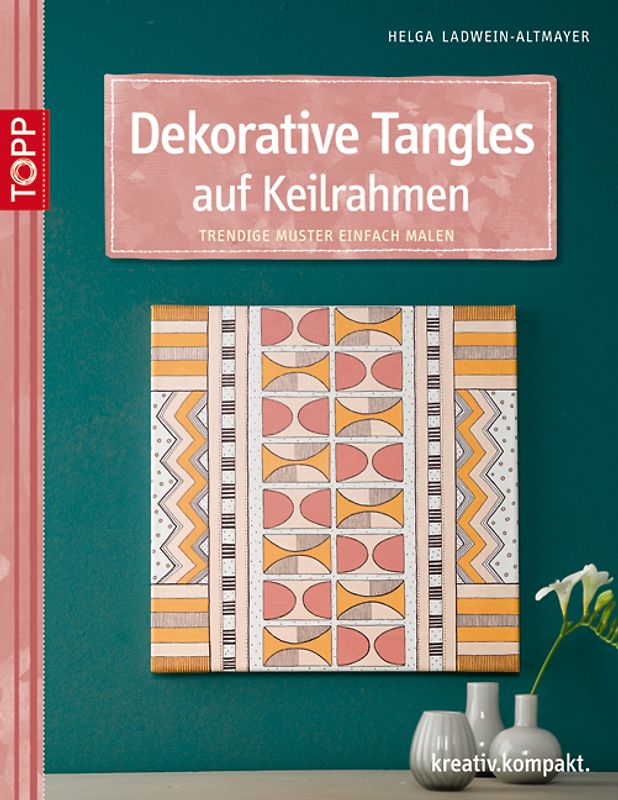 Dekorative Tangles auf Keilrahmen