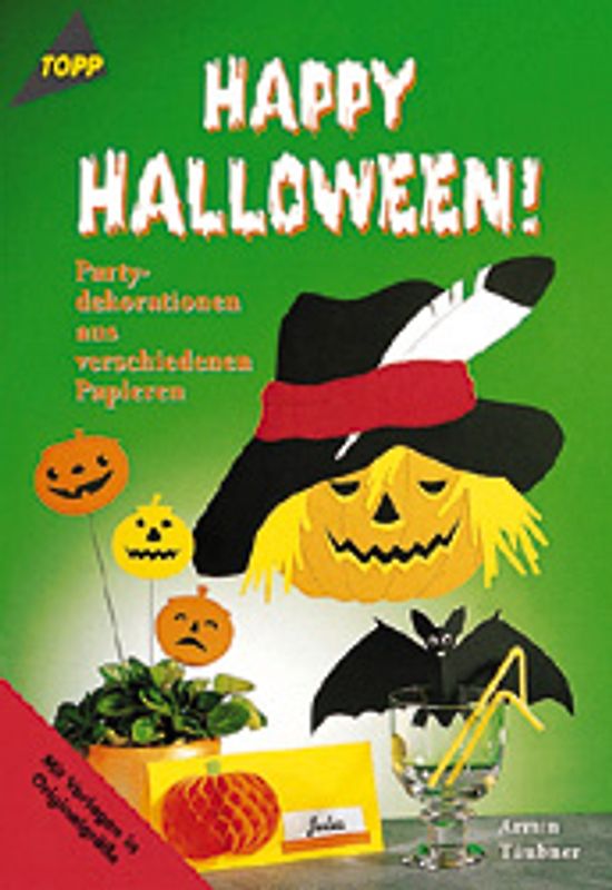 Happy Halloween. Partydekorationen aus verschiedenen Papieren