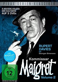 Kommissar Maigret, Vol. 2 / Weitere 9 Folgen der legendären Kultserie mit Rupert Davies nach dem Romanen von Georges Simenon (Pidax Serien-Klassiker) [3 DVDs] DVD