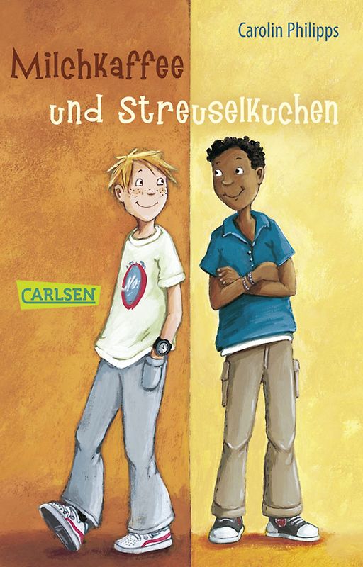 Milchkaffee und Streuselkuchen