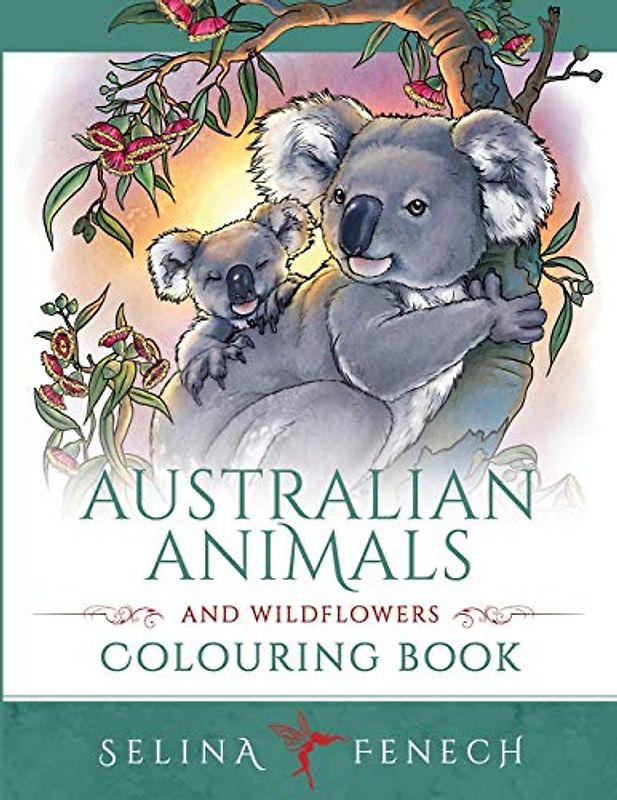 Australian Animals and Wildflowers Colouring Book