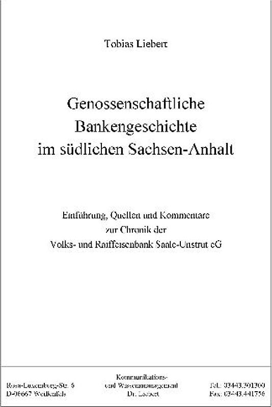 Genossenschaftliche Bankengeschichte im südlichen Sachsen-Anhalt