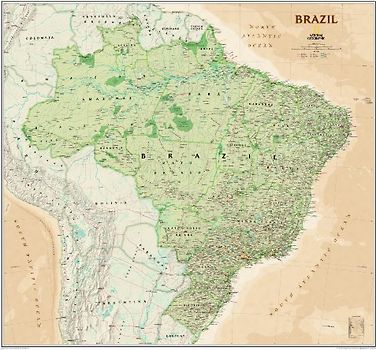 Brasilien Executive, laminiert. NATIONAL GEOGRAPHIC Länder & Regionen