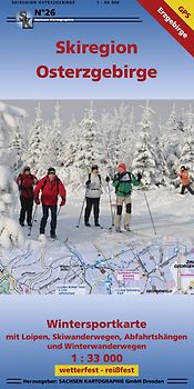 Wintersportkarte Skiregion Osterzgebirge