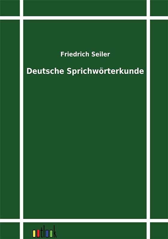 Deutsche Sprichwörterkunde