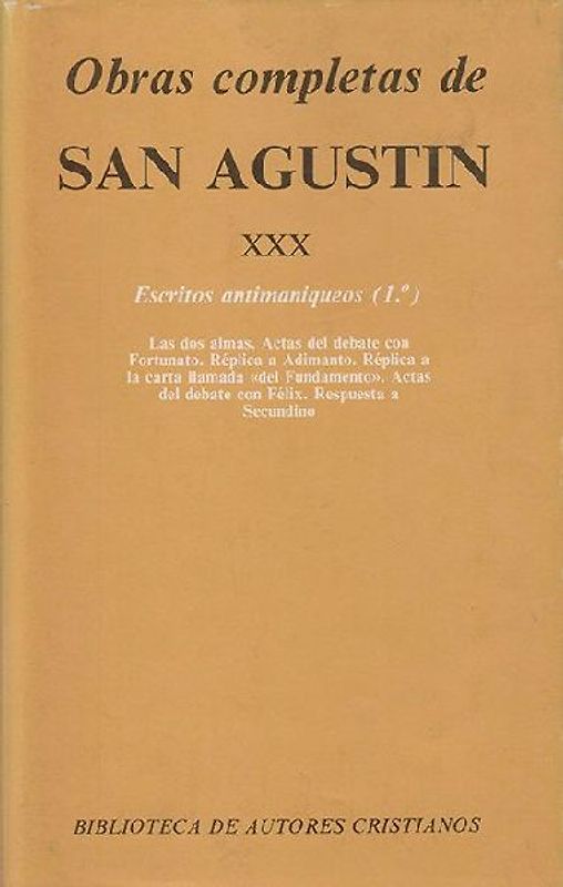 Escritos antimaniqueos, 1