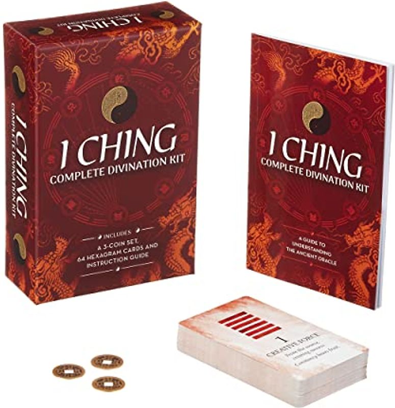 I Ching Complete Divination Kit: A 3-Coin Set, 64 Hexagram Cards and Instruction Guide