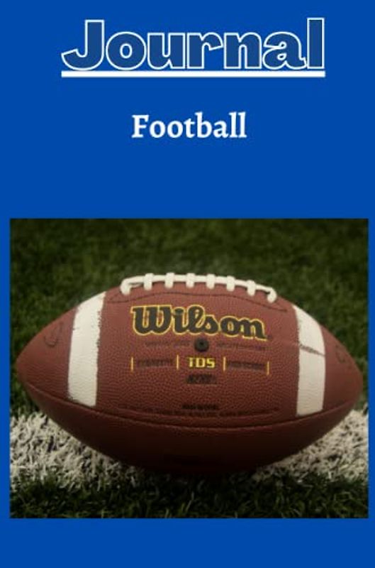 football Journal with a cobalt blue background