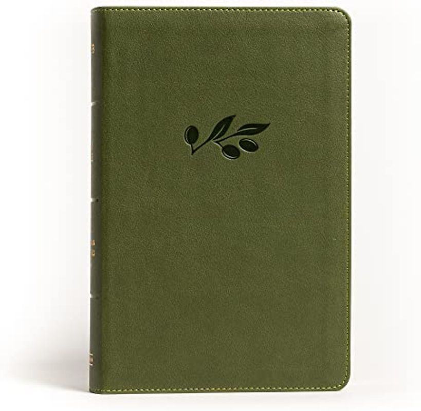 NASB Large Print Personal Size Reference Bible, Olive Leathertouch