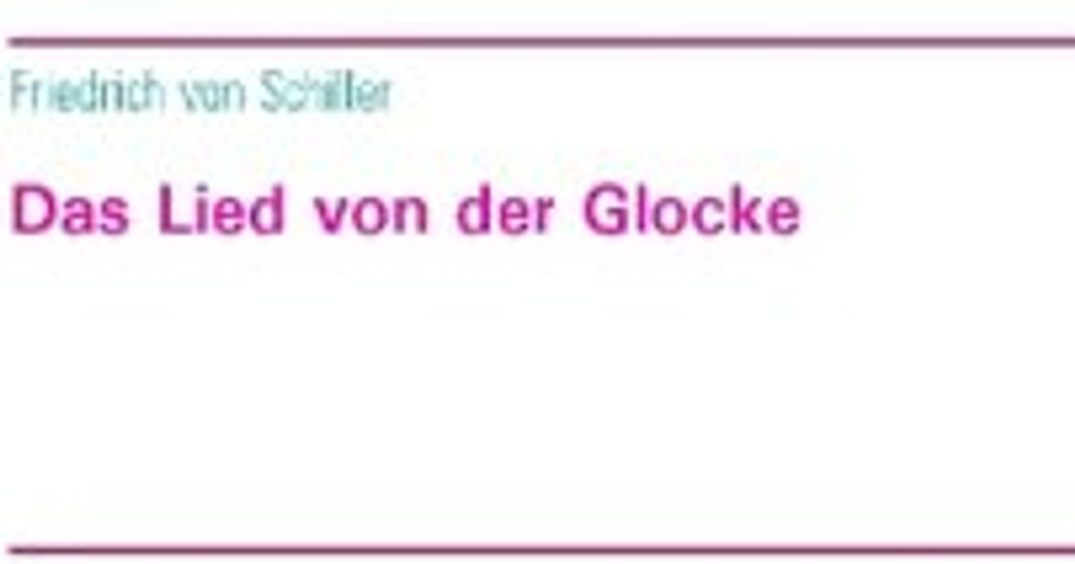 Das Lied von der Glocke