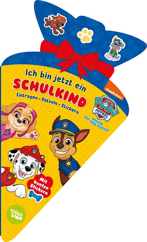 PAW Patrol Ich bin jetzt ein Schulkind! Eintragen, Rätseln, Stickern