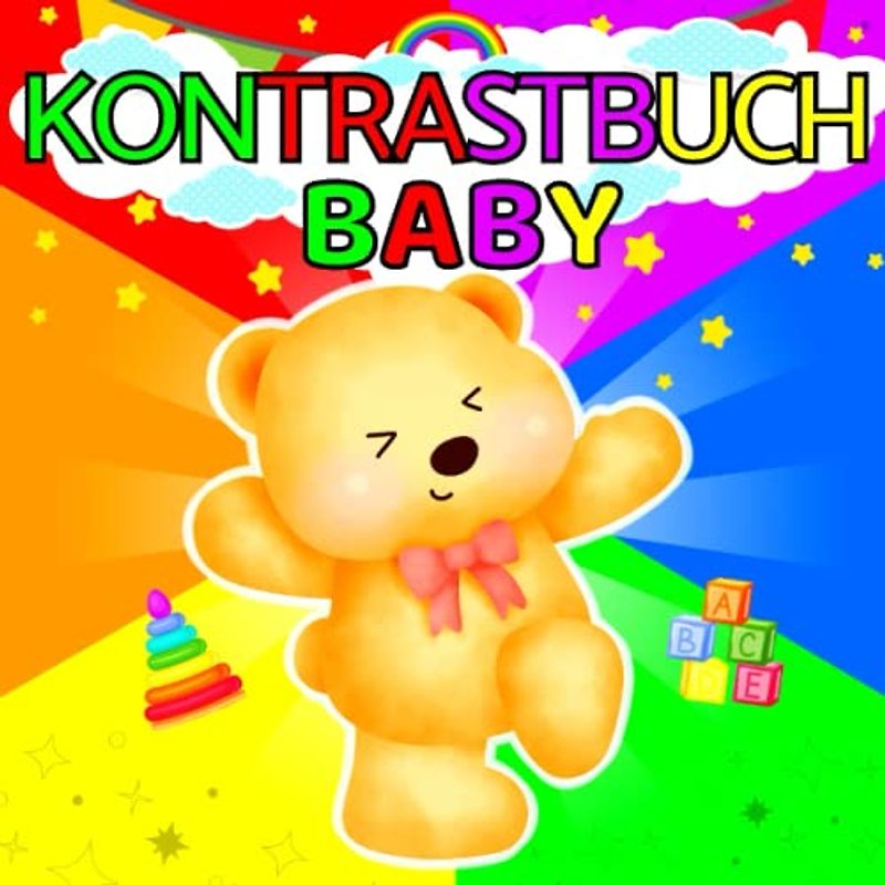 Kontrastbuch Baby: Bunte Kontrastkarten ab Geburt | Mein Erstes Fokusbuch | Tiere Gemüse Bilder Kontrast Buch ab 0 Monate | Eye Bilderbuch für Neugeborene | Babybuch Kontrast Spielzeug für Kleinkinder