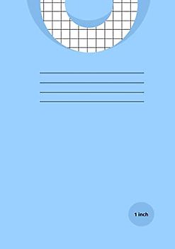 1 Inch Square Exercise Book A4: 1 Inch Squared Quad Ruled Grid Paper Notebook for Mathematics (Maths), Science, Graph, Writing Pad, Engineering, ... paper, 100 Pages (210mm x 297mm) – Blue cover