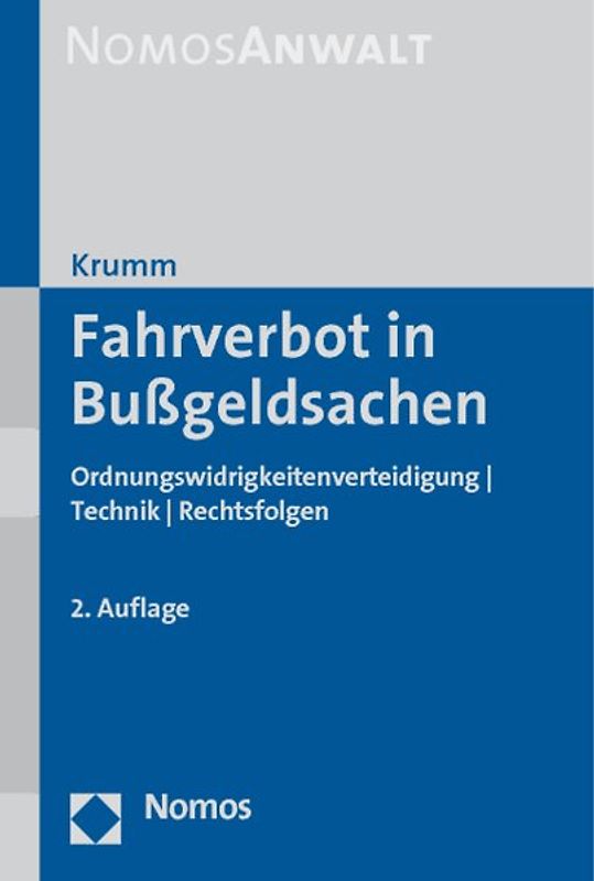 Fahrverbot in Bußgeldsachen
