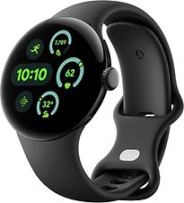 Image of Google Pixel Watch 3 41 mm matzwart op sportbandje obsidiaan [wifi] (Refurbished)