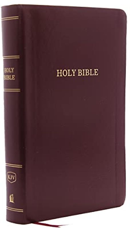 KJV, Reference Bible, Personal Size Giant Print, Leather-Look, Burgundy, Red Letter Edition
