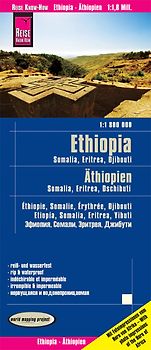 Reise Know-How Landkarte Äthiopien, Somalia, Eritrea, Dschibuti / Ethiopia, Somalia, Djibouti, Eritrea (1:1.800.000)