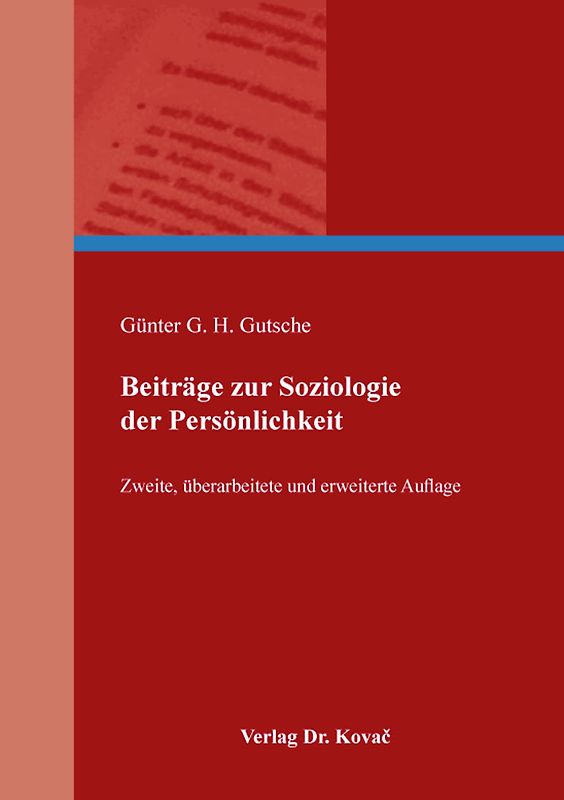 Beiträge zur Soziologie der Persönlichkeit
