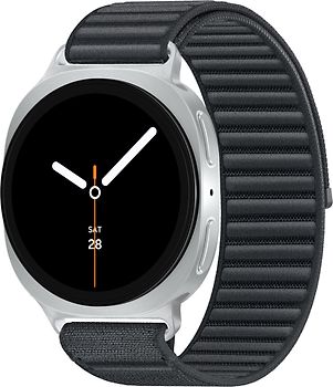 Samsung Galaxy Watch8 44 mm Boîtier aluminium argent sur Confort M/L graphite [Wi-Fi + 4G]