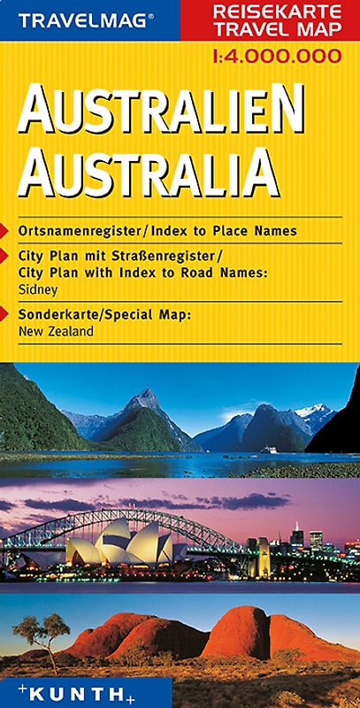 KUNTH Reisekarte Australien 1:4 Mio.