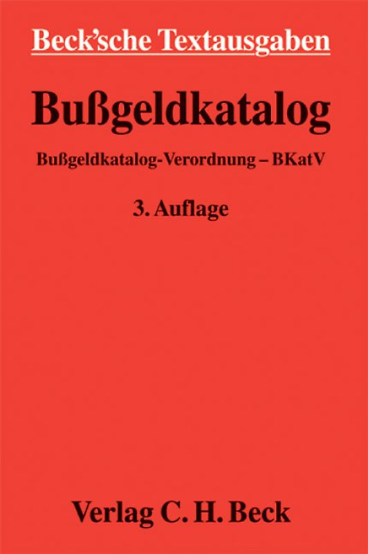 Bußgeldkatalog